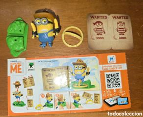 Figuras de goma Kinder: Figura kinder EN550 + bpz minion vaquero oeste plátano banana los minions muñeco colección dibujos